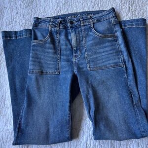 American Eagle Outfitters Women's Flare Blue Jeans